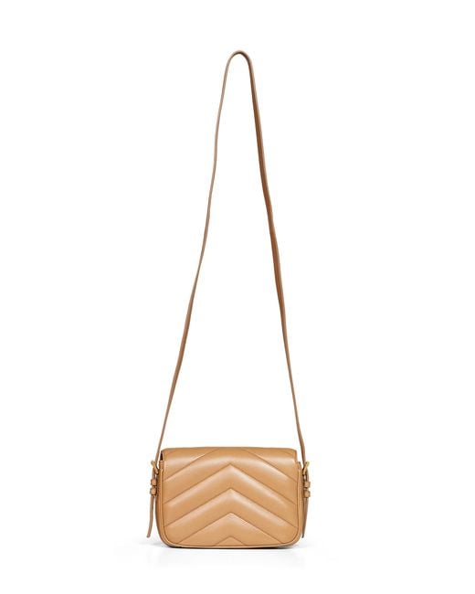 Saint Laurent Natural Tan Loulou Toy Crossbody Bag