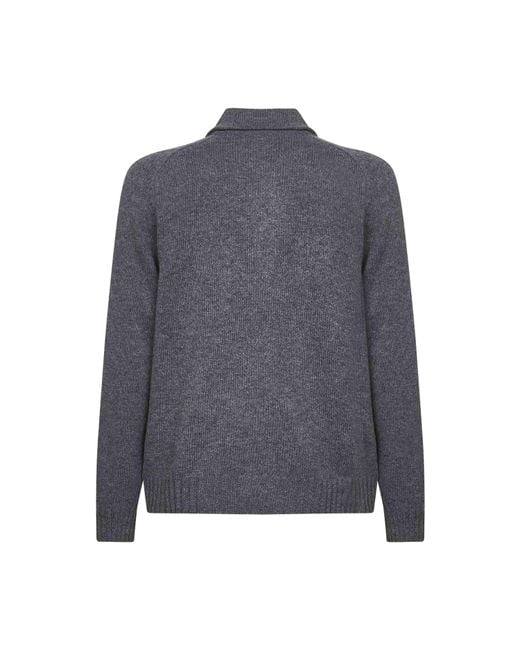 D 40 Blue Virgin Wool Knit Jacket for men