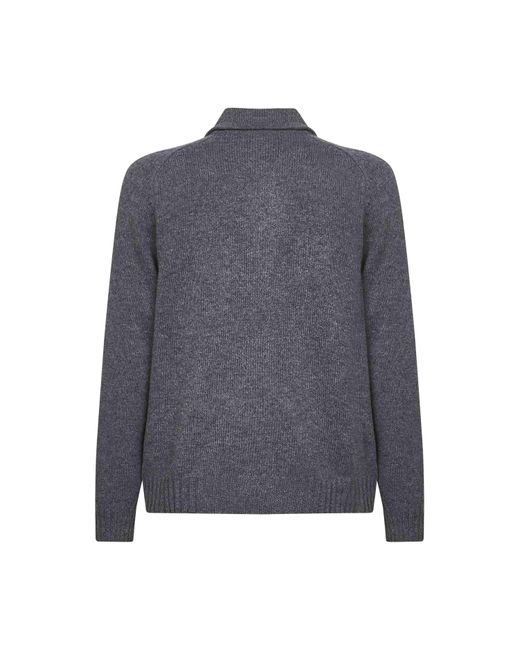 D 40 Blue Virgin Wool Knit Jacket for men