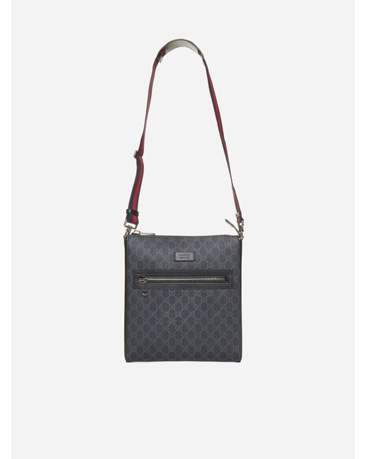 Gucci White GG Supreme Fabric Messenger Bag for men