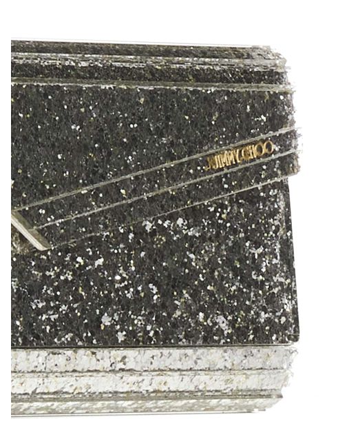 Jimmy Choo White Candy Glitter Acrylic Clutch Bag By