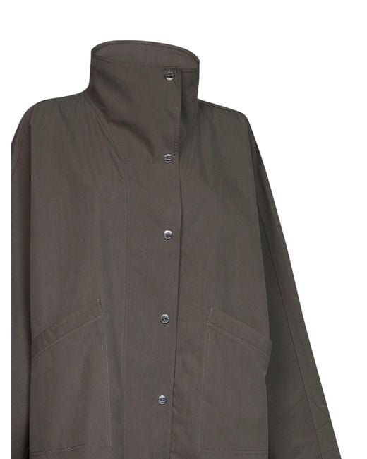 Totême Gray Clove Parachute Canvas Windbreaker Jacket