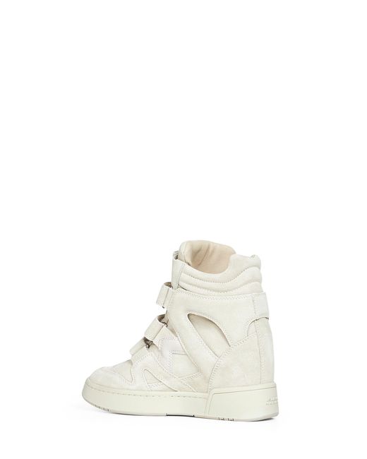 Isabel Marant White Ecru Suede Im3 High-Top Sneakers