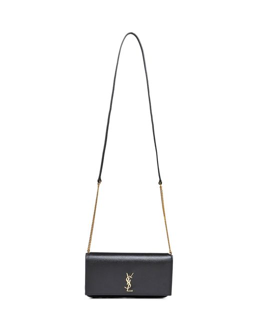 Saint Laurent White Phone Holder Cassandre