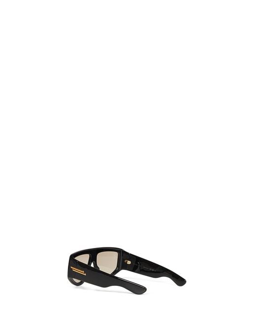 Bottega Veneta Black Acetate Classic Shield Sunglasses