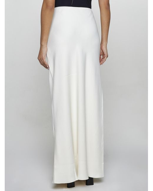 Rohe White Satin Long Skirt