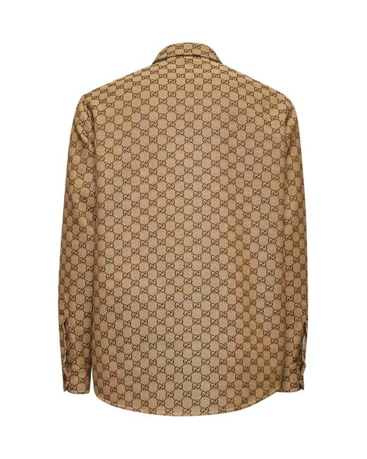 Gucci Natural Gg Canvas Overshirt for men