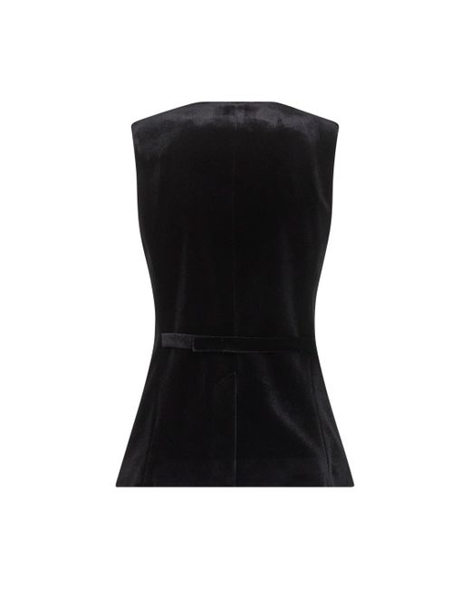 Blanca Vita Black Onyx Stretch Velvet Galky Vest