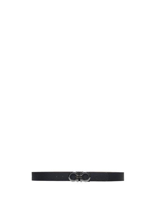 Ferragamo White Gancini Reversible Leather Belt By for men