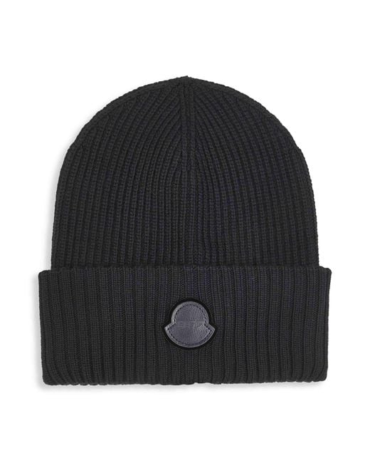 Moncler Genius Black Wool Moncler X Ee72 By Edward Enninful Beanie