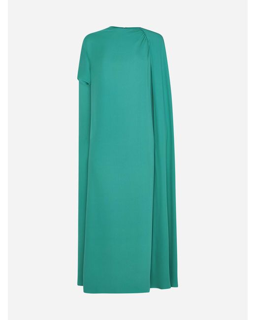 Valentino Green Long Silk Dress