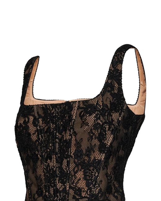 Self-Portrait Black Lace Corset Top