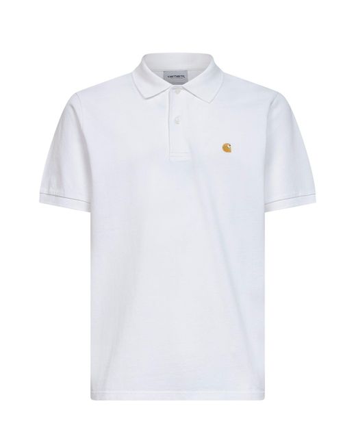 Carhartt White Chase Pique Polo Polo Shirt for men