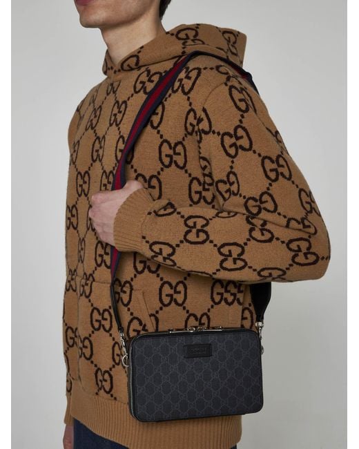 Gucci Gray Ophidia GG Canvas Mini Bag for men