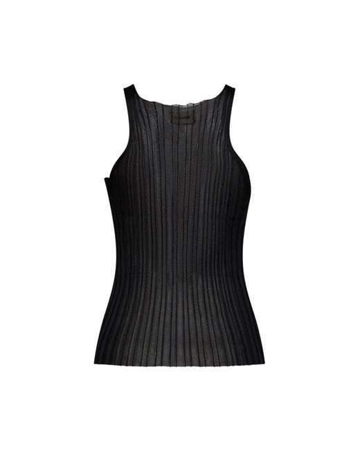 Khaite Black Top Val Ribbed Viscose