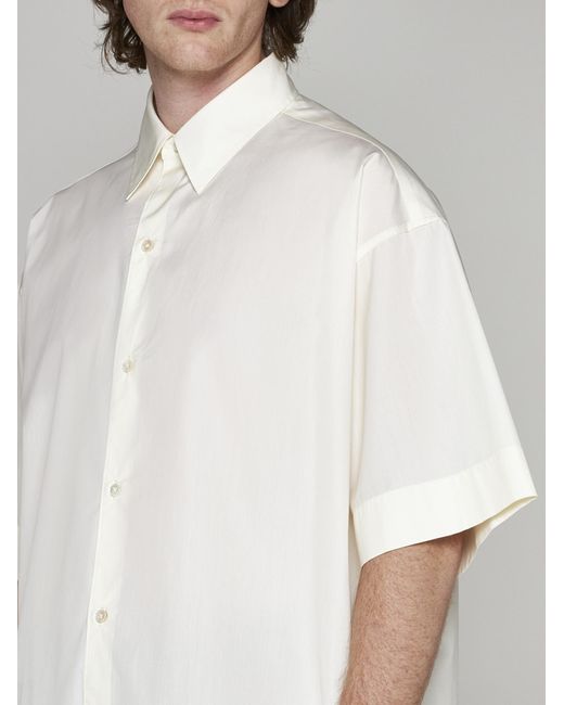 Studio Nicholson White Sorono Oversized Cotton Shirt for men