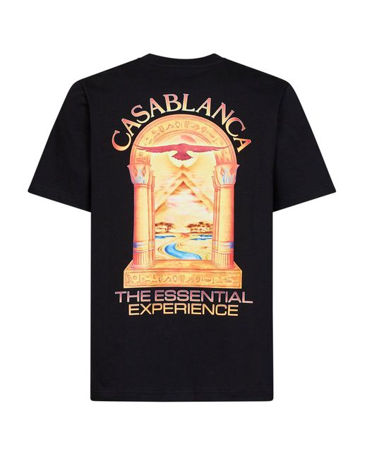 Casablanca Black Jersey Hermons Mirage Arch Printed T-Shirt for men