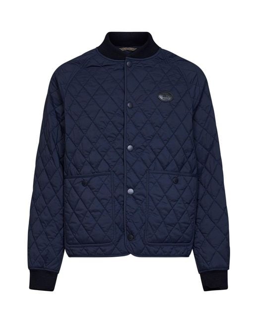Burberry Blue Quilted Nylon Jacket for men