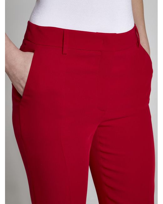 Valentino Red Silk Trousers