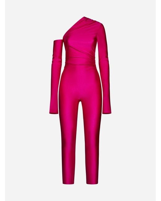 The Andamane Pink Olimpia Asymmetric Jumpsuit