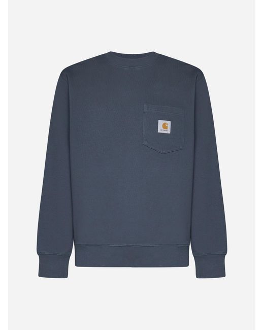 Sweatshirt with sales chest pocket