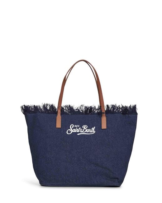 Mc2 Saint Barth Blue Dark City Regular Shopping Bag