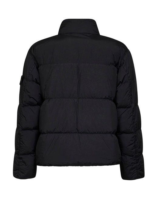 Stone Island Black Crinkle Reps Ny Down Jacket for men