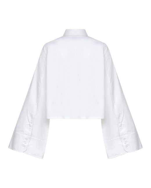 MM6 by Maison Margiela White Cotton Deconstructed Shirt
