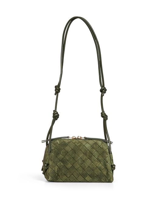 Bottega Veneta Green Tweed Concert Pouch
