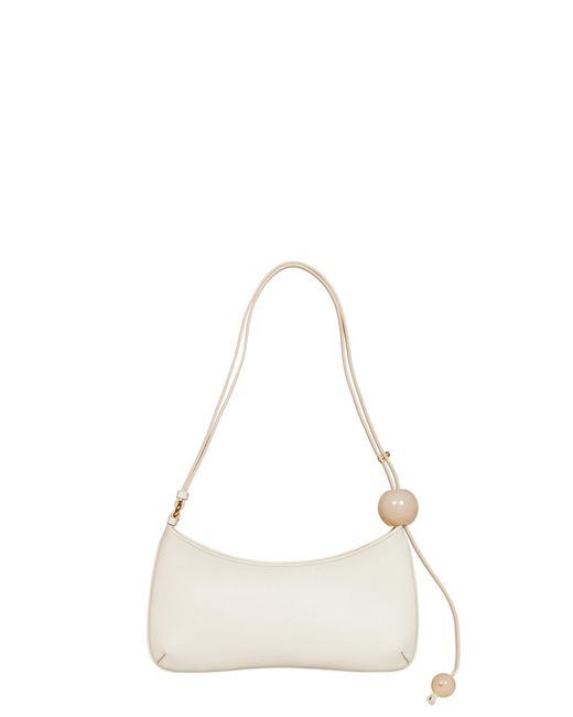 Jacquemus Natural The Bisou Perle Beaded Shoulder Bag