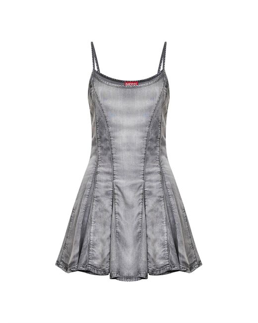 DIESEL Gray De-Spoky-Fsi Flared Mini Dress