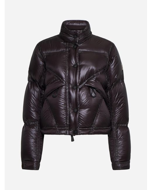 Moncler Black Julier Quilted Nylon Down Bomber Jacket