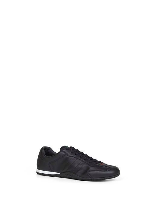 Gucci Blue Smooth Leather Shift Sneakers for men