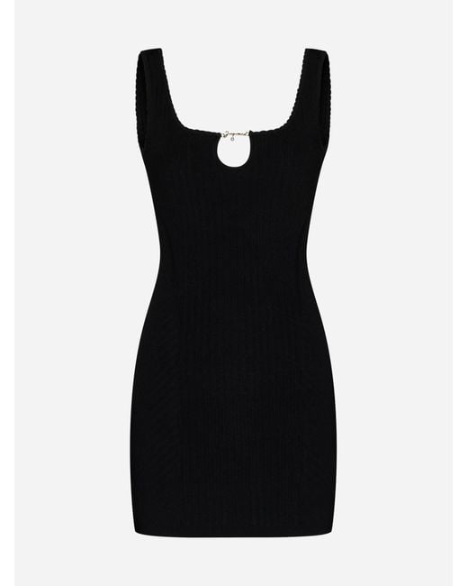 Jacquemus Black Sierra Knit Mini Dress