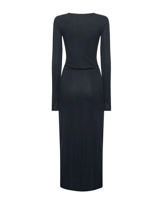 Isabel Marant Blue Draped Jersey Jelina Long Dress
