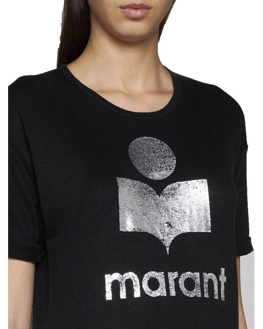 T-Shirt Koldi Con Logo di Isabel Marant in Black