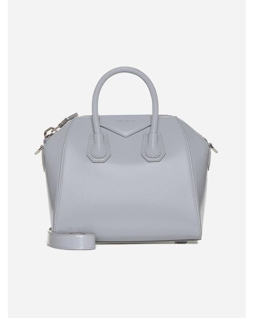 Givenchy Gray Antigona Mini Leather Bag