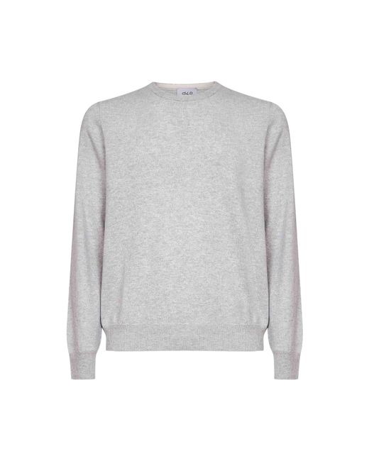 D 40 Gray Wool And Cashmere Blend Crewneck Sweater for men