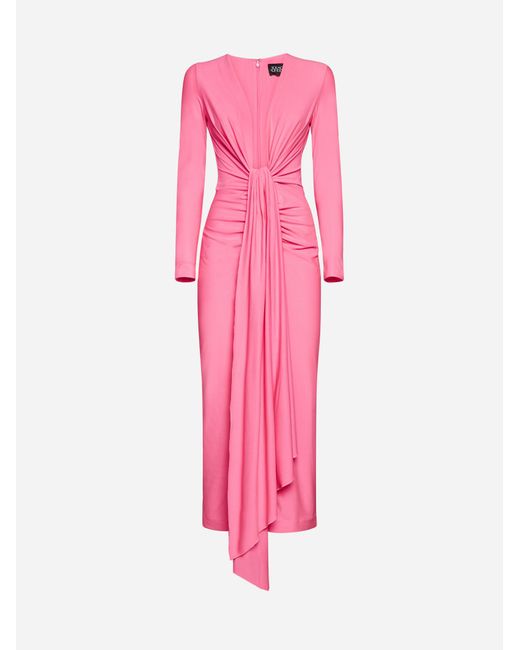 Solace London Pink Lorena Midi Dress