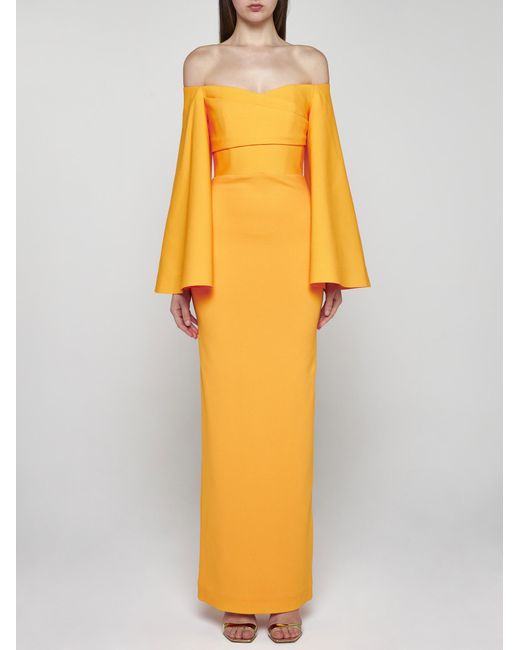 Solace London Yellow Eliana Maxi Dress