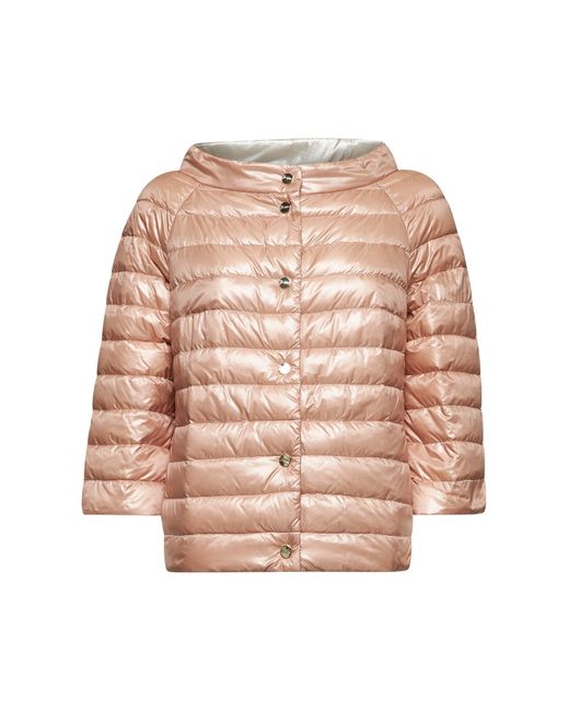 Herno Pink Ultralight Nylon Reversible Cape