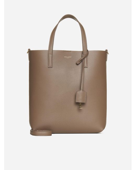 Saint Laurent Toy Leather Tote Bag in Natural Lyst