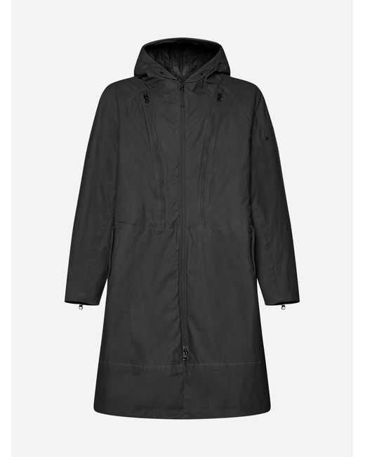 Stone Island Shadow Project Black Fishtail Plated Canvas Parka for men