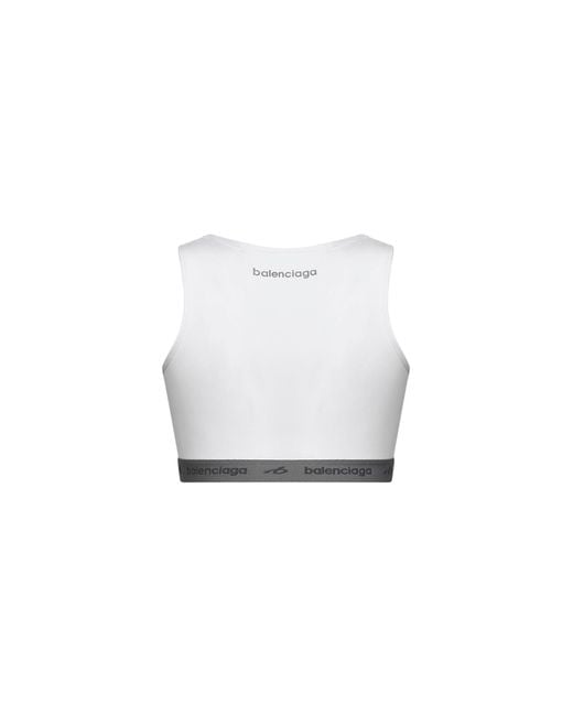 Balenciaga White Techwear Bra Tank Top