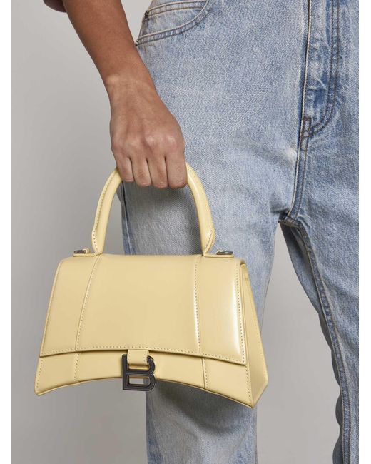 Balenciaga Metallic Small Hourglass Top-handle Bag