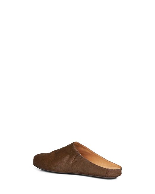 Uma Wang Brown Short Haircalfskin Ballet Slipper