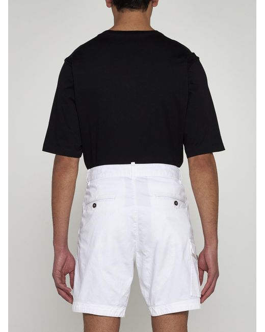 DSquared² White Sexy Cargo Cotton Shorts for men