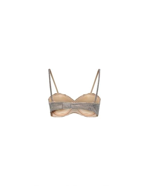 GIUSEPPE DI MORABITO White Crystal Balconette Bra