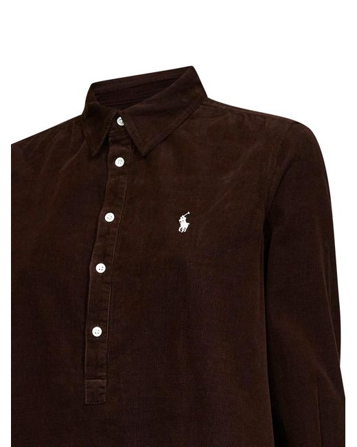 Polo Ralph Lauren Brown Corduroy A-Line Shirt Dress