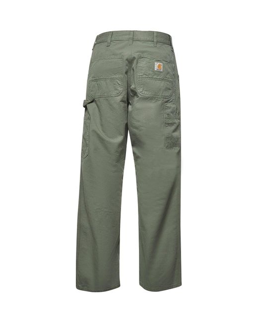 Carhartt Green Cotton Single Knee Pants for men